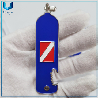 Custom Design Unique Shape 3D SFPD Marine Unit Bottle Opener Coin, Commemorative Challenge Coin