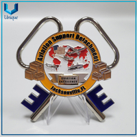 Customized Design Fashion Unique Keychain shape 3D nickel USA Navy commemorative coin