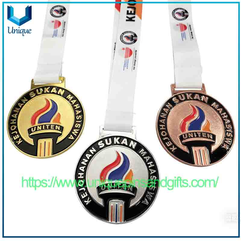 Custom Design 3D Metal Medal, School Medal, Sports Medal,Marathon Medal with Ribbon