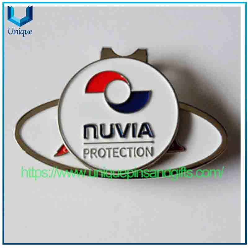 New Golf Metal Marker Coin Silver Ball Position Marker 2520 Magnetic Ball Marker Cap Clip Golf Accessories