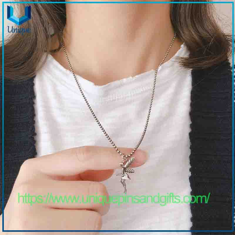Custom Flower Fairy Titanium Steel Necklace Collar Chain Korean-style Fashion Sweater Chain Versatile Unique Girl's Ins Necklace