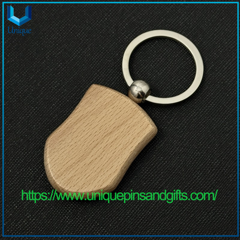 DIY Laser Engraving Character Pattern Solid Wood Keychaien