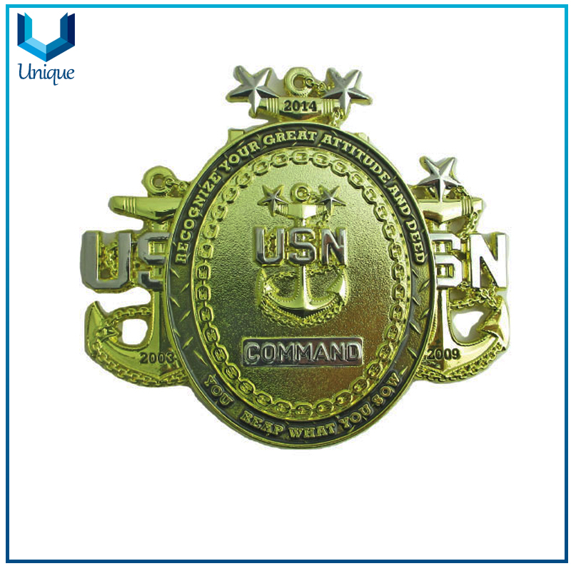 Wholesale Challenge Coin, Free Design Artwork Coin,USN Navy Coin, Military 3D Gold Coin, Transluscent incolor Coin, Creative Novelty Coin Customize