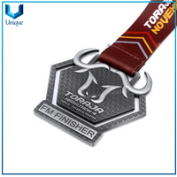 3D Marathon Finisher Medal in 3D, Award Medal in Antique Silver, Racing Souvenir Medal