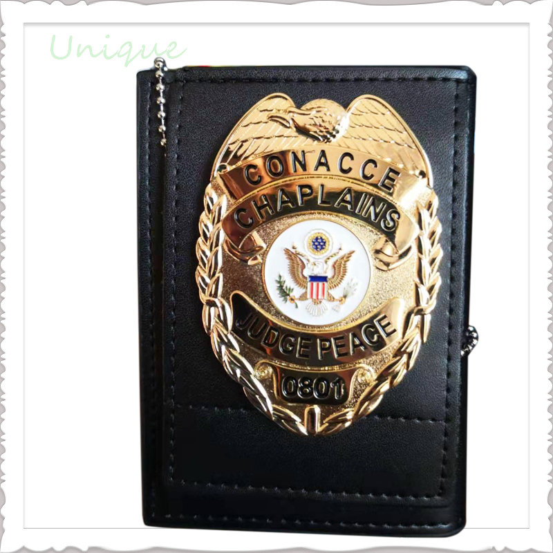 carlos police badge+leather holder-2