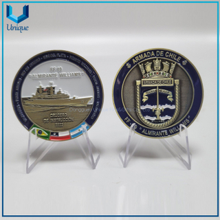 Die cast zinc alloy commemorative coin, ship