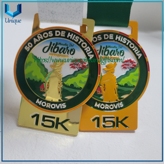 Custom Design Puerto Rico Spraying Color/Gold Plating Medal 15K Del Jibaro 2024 Medal