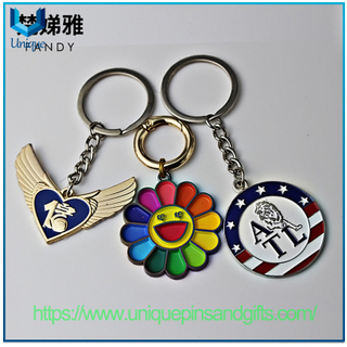 Custom Metal Keychain Cartoon Keychain Corporate Badge School Badge Keychain for Promotional Gifts