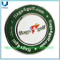 Custom Logo Metal Golf Ball Marker & Flexi Clip Golf Accessories