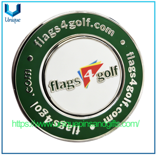 Custom Logo Metal Golf Ball Marker & Flexi Clip Golf Accessories