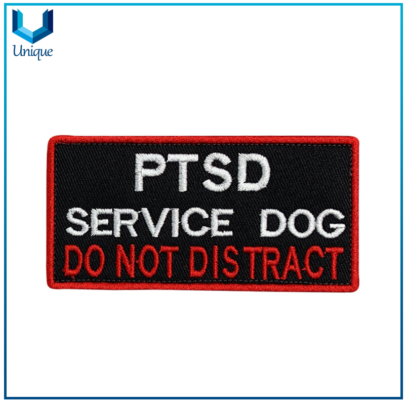 Customize Embroidery Patch Factory, Service Dog Embroidery Label Patch, Embroiery Badge On Fabric Military Dog
