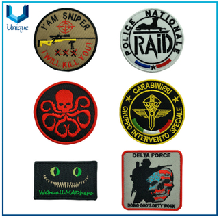 Embroidery on Twill Nylon, Customize Iron On Embroidery Patch, Stick on Military Police Embroidery Badge 