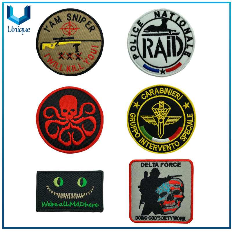 Embroidery on Twill Nylon, Customize Iron On Embroidery Patch, Stick on Military Police Embroidery Badge 
