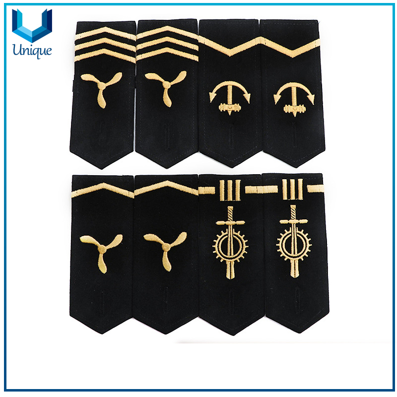 Customized Embroidered Patch,Embroidery Military Patches for Clothing, Epaulette Stripes on Backpack, Police Uniform Shoulder Emblem for Garment