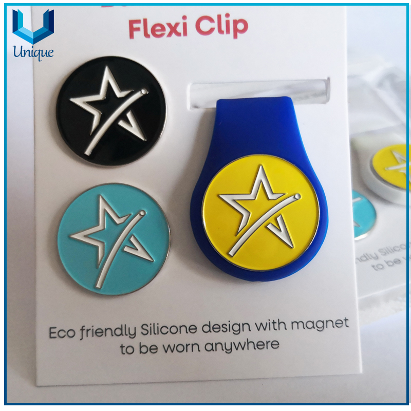 Customize Golf Ballmarker with Silicone Hatclip in set for Promotional Gifts-2