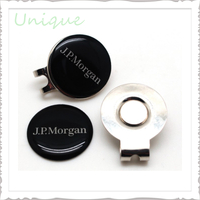 Cheap Golf Hatclip 25mm, 30mm with Printing Golf Ballmarker with Epoxy, Customize Design Golf Ballmarker for Gifts