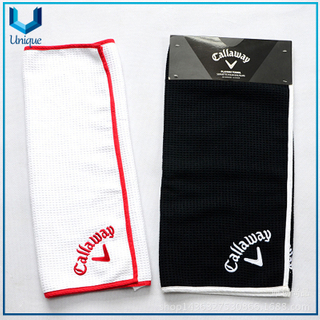 Microfiber Waffle Sport Golf Towel with Customized Logo,Golf Gift Towel with Embroidered Logo for Promotional Gifts
