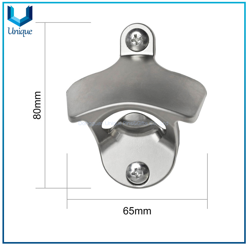Best Sale Promotional Gifts,Custom Logo Zinc Alloy Nickel Plating Beer Botter Opener, Wall Mounted Wall Bottle Opener 
