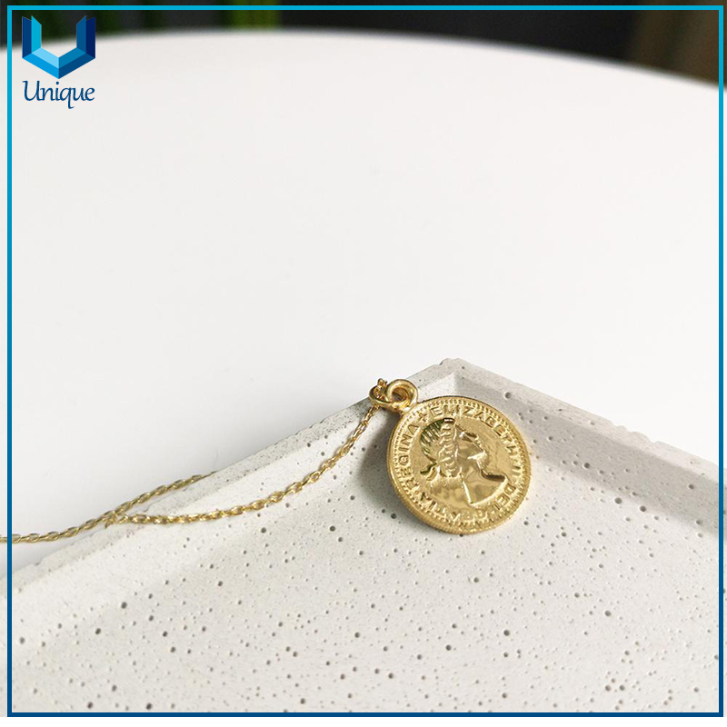 Custom Picture Logo 925 Silver Pendant, Gold 3D Cutout Portrait Pendant Necklace for Wholesale