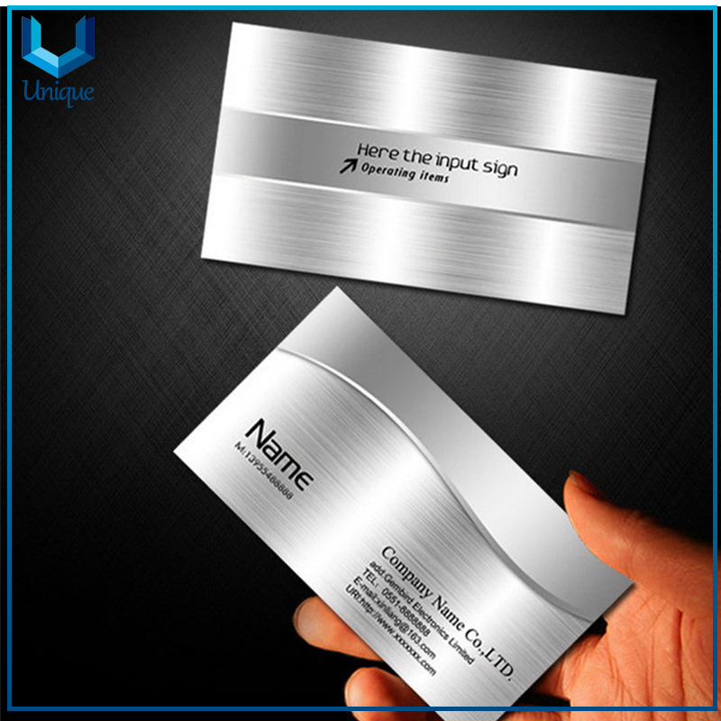 Customize Design Gold /Silver Membership Card, 5mm thick Hight Quality Engraved Metal Business Card, Luxury stainless Steel Wedding Invitation Card