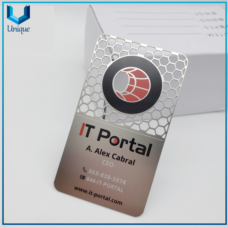 OEM Custom Design Logo engraved Silver metal business Name card,Stainless Steel Luxury Membership VIP Card in Fashion Design