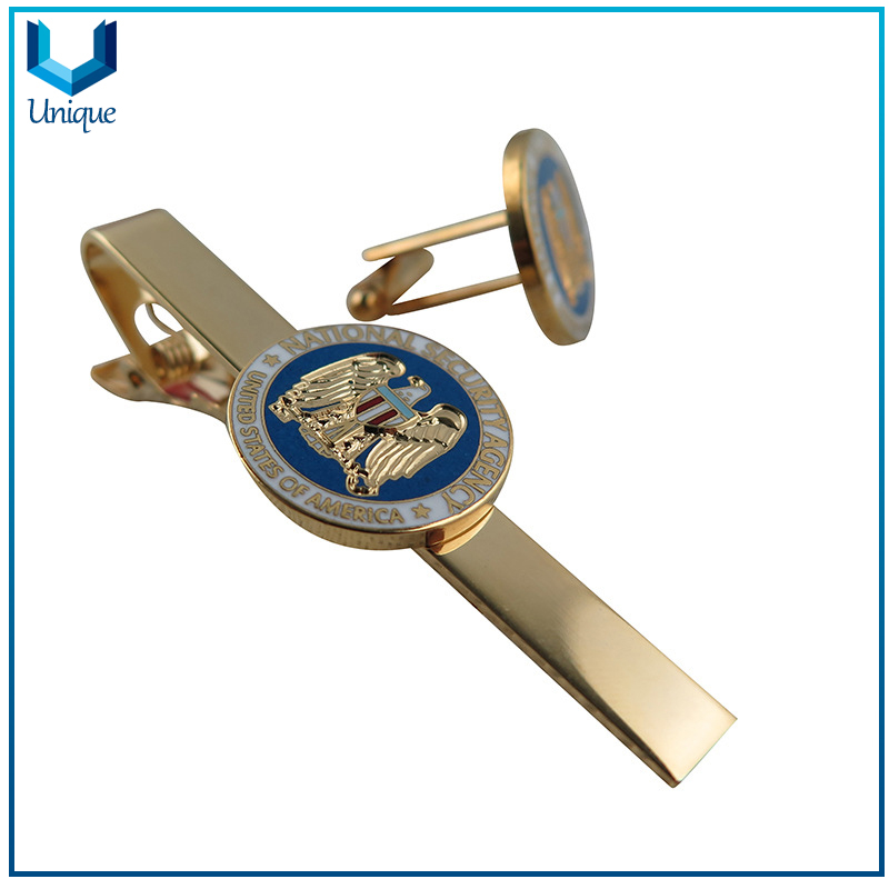 China Factory Wholesale Custom Fashion Metal Cuff Links Brass Material Plated Gold Military Cufflinks with Gift Box