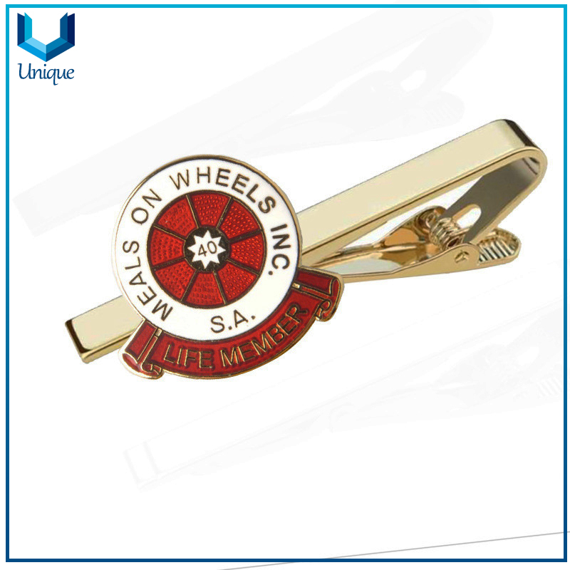 High Quality Gold, Silver, Black Nickel Soft Enamel Collar Bar for gifts, Customize Logo fashion National Flag Tie Bar for Souvenir Gifts