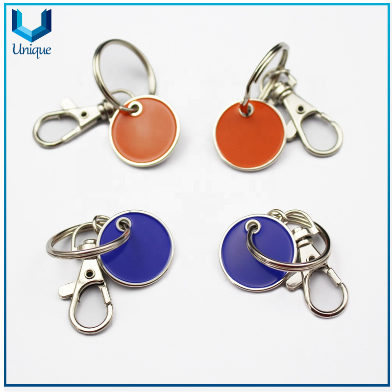 Customize Soft Enamel Trolley Lock Coin Keychain, Factory Wholesale Metal Trolley Cart coin with Customize Design for Promotional Gifts