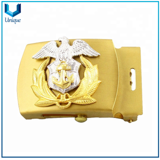Customize Fashion Buckle, 3D Logo Two Tone Military Police Buckle, Souvenir Gift Buckle in Customize Design