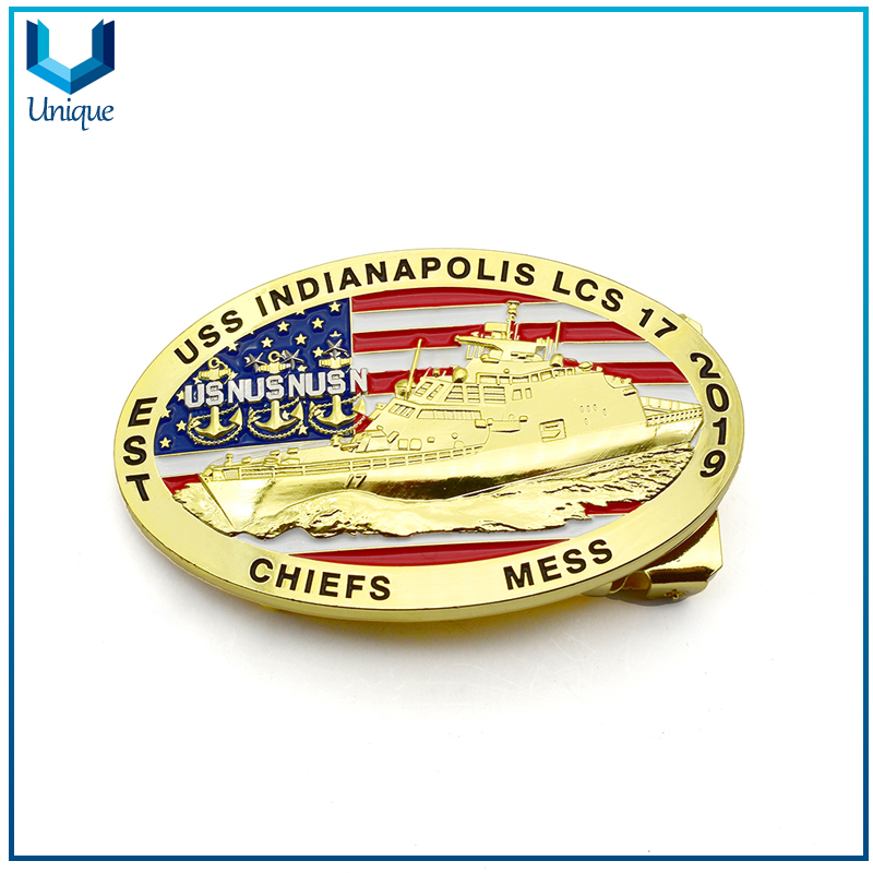 OEM Customized Engraved Number Germany Navy Military Honor Metal Buckle, Zinc Alloy 3D Wedding Souvenir Gift Belt Buckles