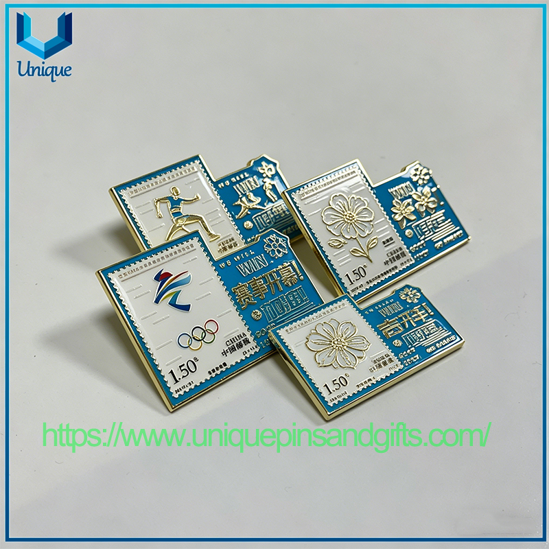 High-quality Custom Metal Stamps Badges Commemorative Badges Sports Event Emblems with Butterfly Clasps