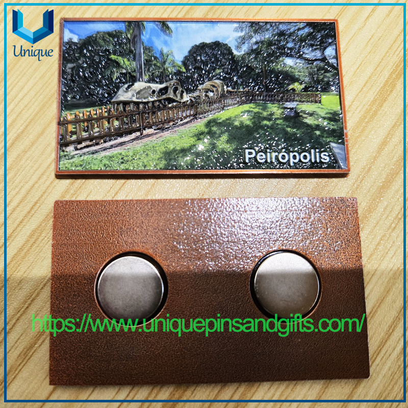 Custom Collectible Souvenirs Magnetic Refrigerator Sticker City Landscape Pattern Metal/Ceramic Fridge Magnet Sticker