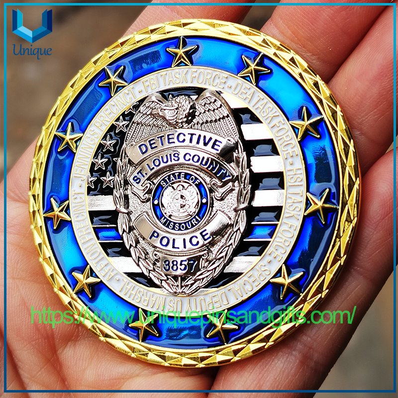 High-quality Custom-designed 3D Metal Gold Plating Commemorative Coins Navy Army Police Commemorative Coins