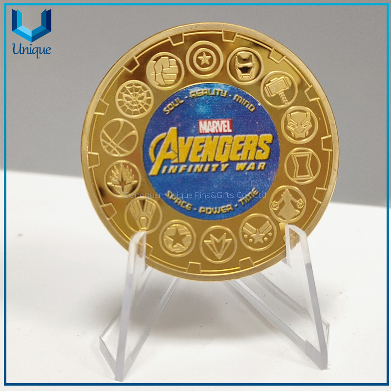 Wholesale Custom Design High Quality Round Shape Gold Challenge Coin