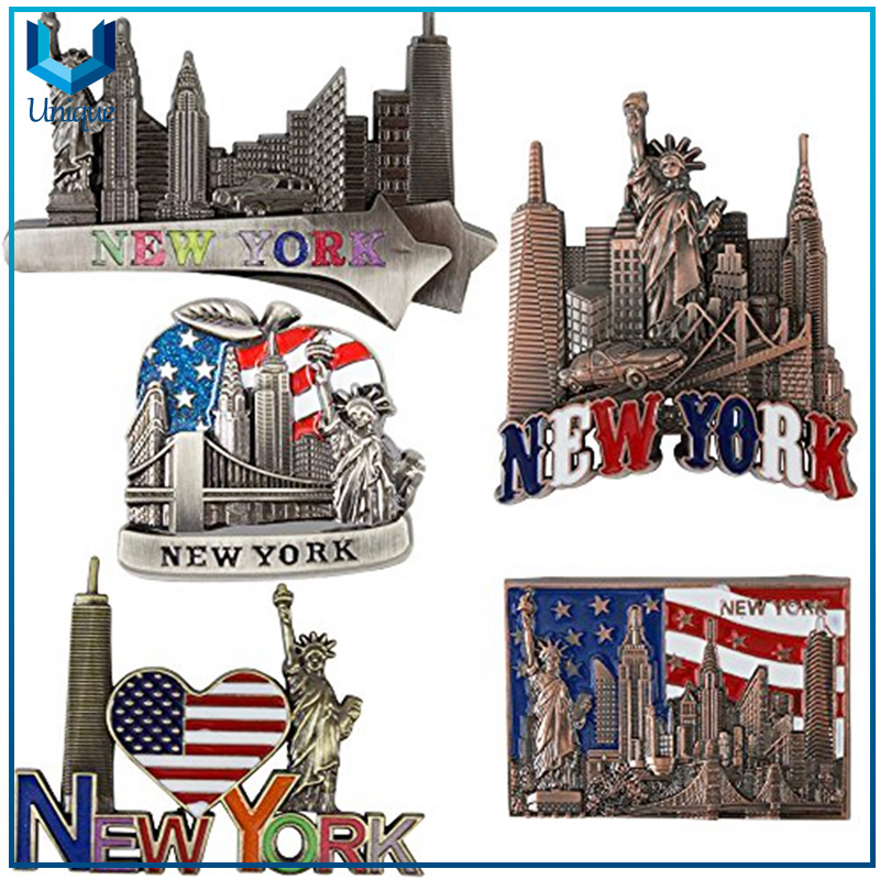 Popular building metal 3D customized souvenir tourist new york fridge magne002-01