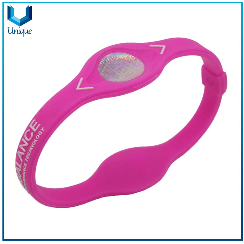 Wholesale Fashion Promotional Gift Custom Power Thin silicone Sports bracelet wristband