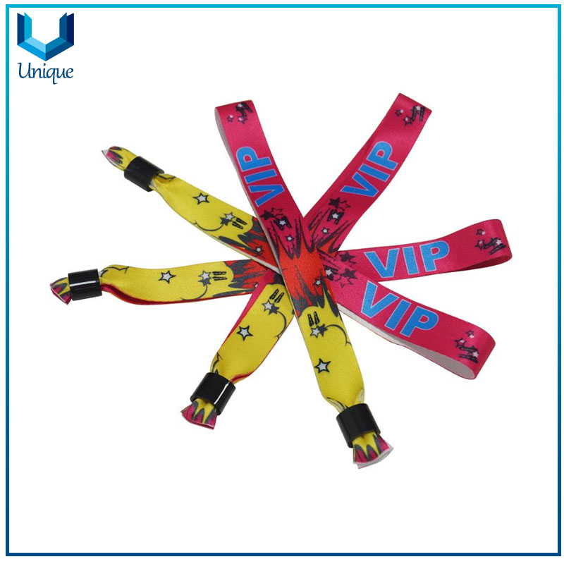 OEM Free Sample Customize Logo Sport Bracelet Fabric Festival Woven Wristband