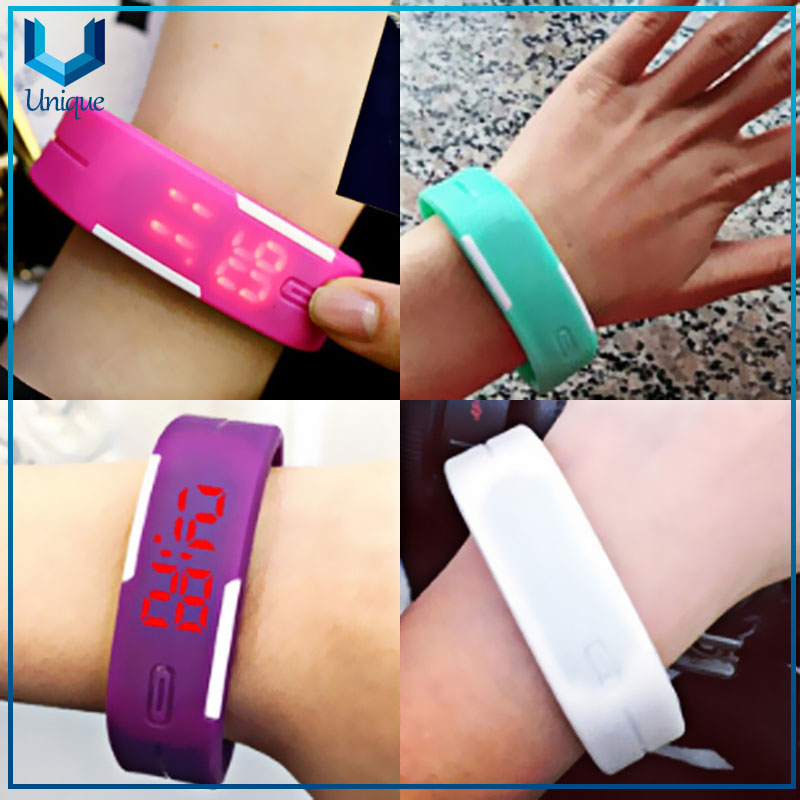 Fashion Sport LED Watches Candy Color Silicone Rubber Touch Screen Digital Watches, Waterproof Bracelet