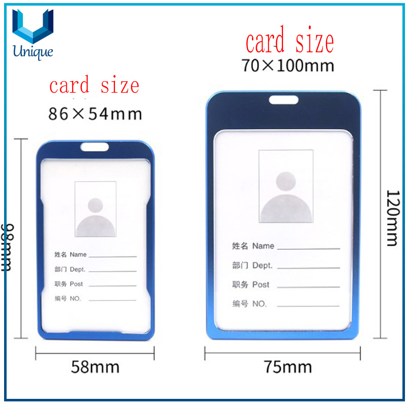 Aluminum Alloy ID Credit Name Card Badge Holder Cover Metal Zinc Alloy Business Card Holder