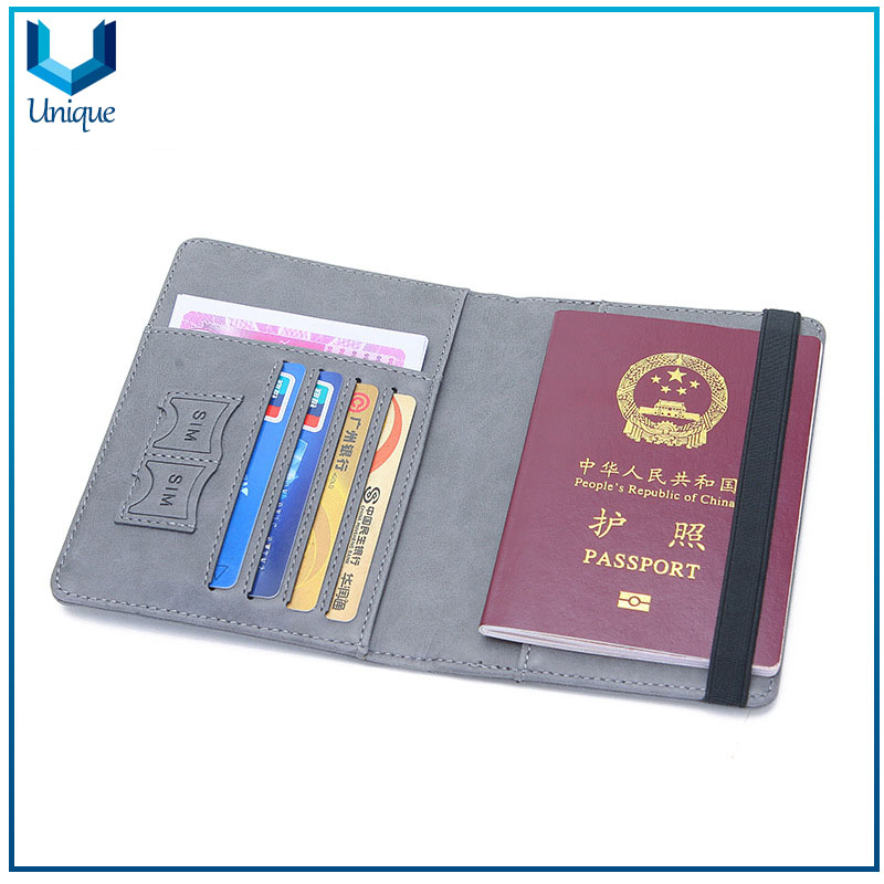 MIYIN 2021 travel PU leather passport cover card holder wallet porta pasaporte logo custom sublimation rfid passport holders