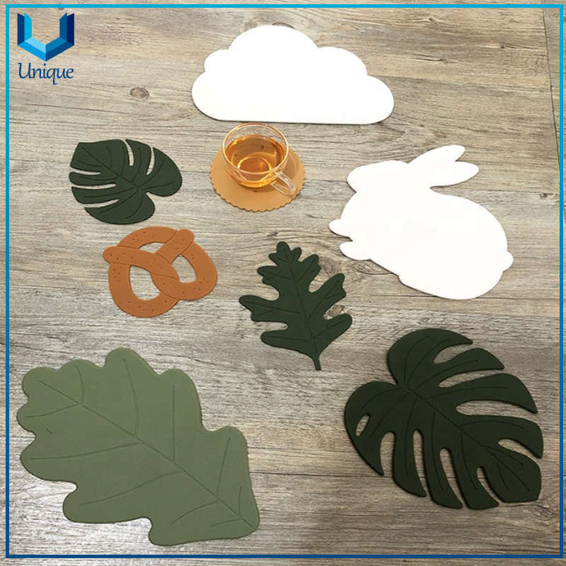 Custom Silicone Leaf Placemats And Coasters