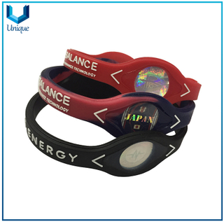 Euramerican fashion silicone bracelet Stainless steel bracelet printed LOGO Engraved words wristband