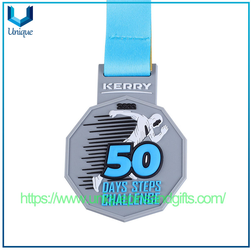 Customized PVC Soft Rubber Plastic Medals Cartoon-shaped 3D Silicone Sports Competition Awards Medals 3D Anime-style Medals