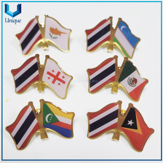 Custom Thailand dual flag offset pin