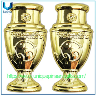 Customized 3D Metal Commemorative Brooch Badge Emblem School Badge Zinc Alloy Plating Gold/Silver COPA AMERICA CENTENARIO-USA 2018 Enamel Lapel Pin Badge