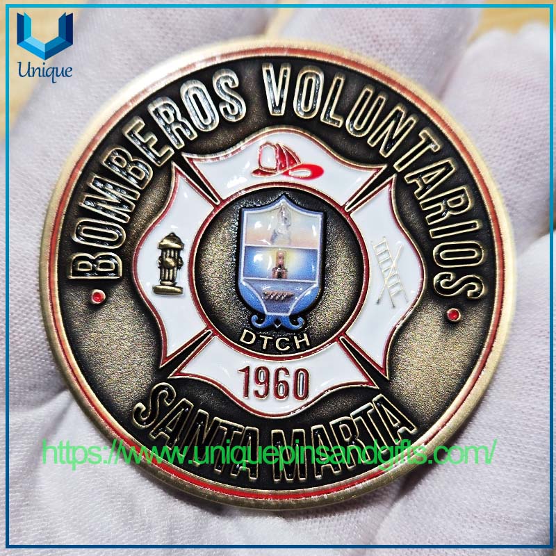 Columbia SANTA MARTA BOMBEROS VOLUNTARIOS Commemorative Coin (9)