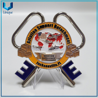 Challenge Coin Supplier Rocket Gold Medal Round Gold Mirror Coin Low Price，Key commemorative coin