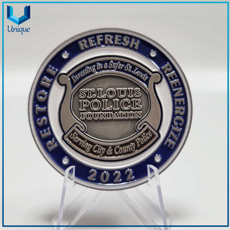 High Quality Customized Design Made Metal 2.25" 3D Police Army Military Marine Command Souvenir Coins Sport Souvenir Coins