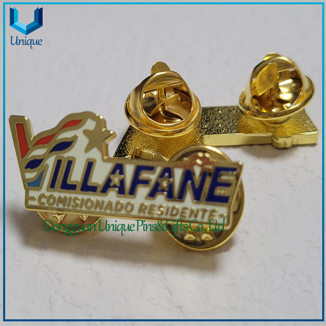 Custom Design Puerto Rico LADI's Restaurant Metal Pin Brooch,Gold Sliver Two Tone Plating, Die Struck Copper Metal Brooch