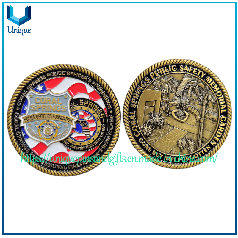 Custom 3D USA Naavy NATO Navy fist Unique Design Nickel Challenge Coin with USA Flag